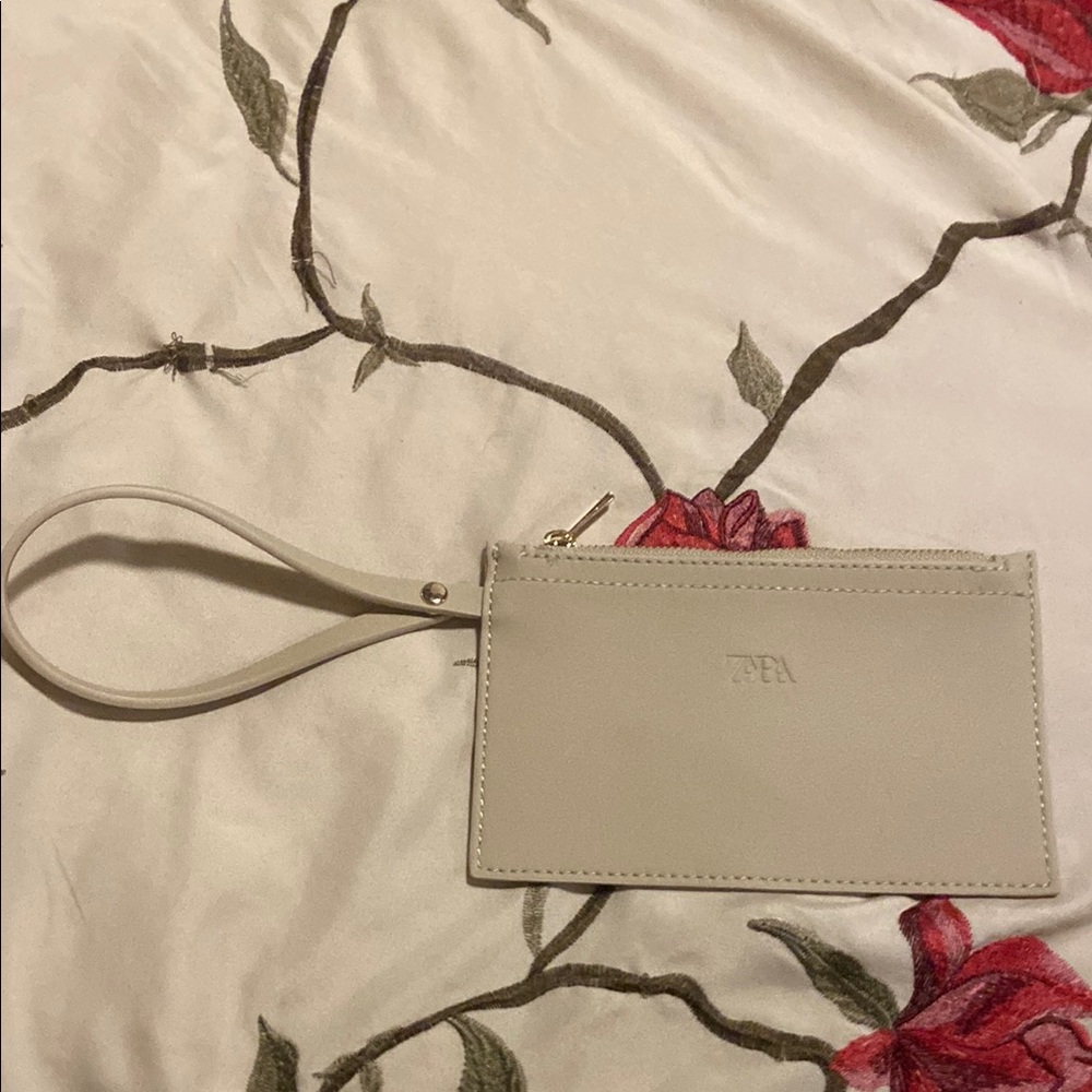 Zara Cream Wristlet Minimalist Design